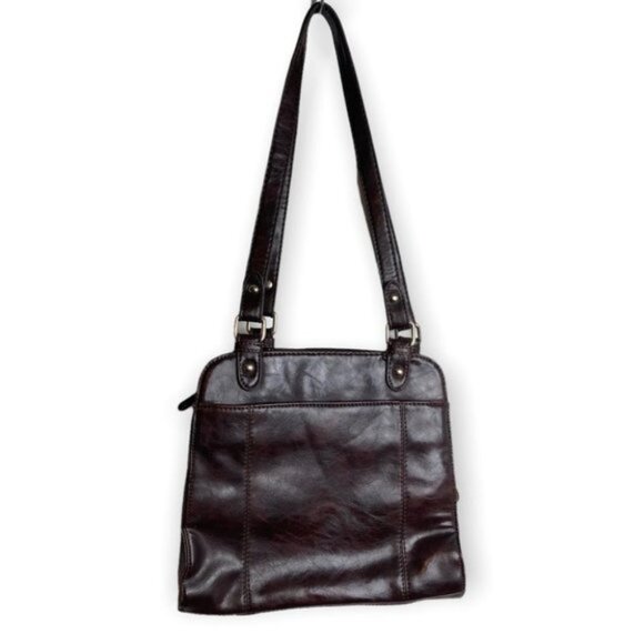 Minelli Italian Leather Brown  Shoulder Bag - Picture 2 of 9